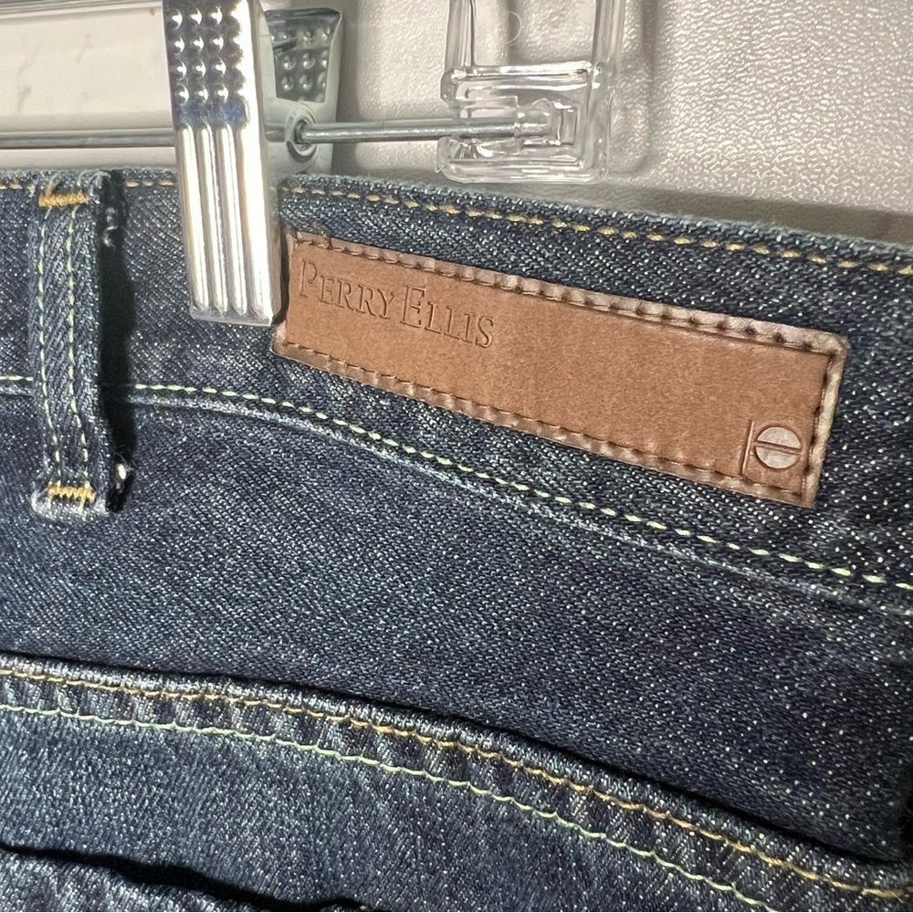 Perry Ellis Men's Straight Jeans - Dark Blue Denim - Picture 4 of 6